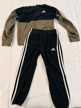 adidas Black with White Stripes Jogger 🏃 Set
